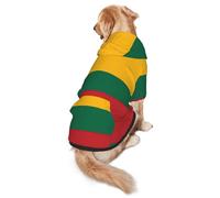 Flag Of Lithuania Print Dog Hoodie For Medium To Large Dogs, Warm, Soft, Breathable Sweatshirt, Easy To Wear Jumper For Winter And Fall, Pet Coat Pullover