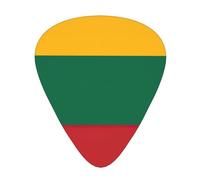 Flag of Lithuania print Guitar Picks 12 Pack Assorted Thickness for Guitar,ukulele,0.46/0.71/0.96mm