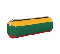 Flag of Lithuania Print Women Men Pencil Case Cylindrical Lightweight Pen Pouch Office Stationery Organizer