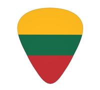 Flag of Lithuania Printed guitar picks, 12 pieces in 3 different thicknesses, suitable for acoustic guitar, electric guitar and band players