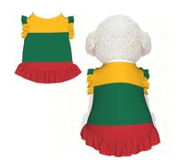 Flag of Lithuania XS Pet Apparel for Small Dogs-Cute Summer Outfit for Puppy, Soft Breathable Pet Clothes for Cat