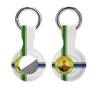 Flag of Little Rock Compatible with Airtag Locator Silicone Protective Case with Keychain 1PCS