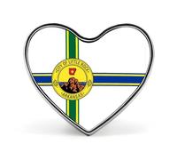 Flag of Little Rock Heart Badge Pin Metal Reel Pins Memorial Brooch Button Lapel Pins for Backpack Wedding