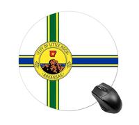 Flag of Little Rock Round Mouse Pad with Non-Slip Rubber Waterproof Mousepads for Laptop Games Homework And Office