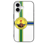 Flag of Little Rock Slim Glass Case Protective Classic Cell Phone Basic Cases Compatible with iPhone 16/16 Plus/16 Pro/16 Pro Max/16 E