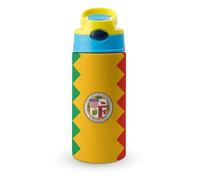 Flag of Los Angeles Water Bottle with Straw and Handle and Pop-Up Spout Cover Leak-Proof Stainless Steel Travel Cup
