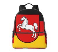 Flag of Lower Saxony Backpack-Lightweight Travel Daypack with Laptop Sleeve | Comfortable Padded Straps. Multiple Pockets. Great For Daily Use.