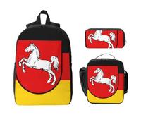 Flag of Lower Saxony Backpack Set-3-in-1 Travel Bag Lunch Bag Storage Pouch