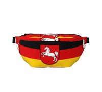 Flag of Lower Saxony Versatile Running Waist Pack Lightweight Breathable and Adjustable for Travel Cycling and Everyday Use
