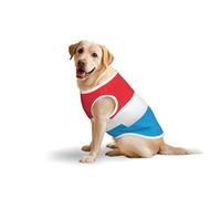 Flag of Luxembourg Dog Clothes for Medium and Large Dogs - Soft Cotton Pet Clothing for Daily Wear, Walking, (Large, Blue,Yellow)