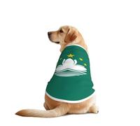 Flag of Macao Dog Shirt Vest Dog Clothes- Breathable Cooling for Big Dogs, Sun Protection Comfort Wear for Golden Retriever, Husky, Alaska Outdoor Activities XX-Large