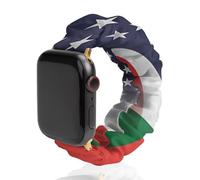 Flag of Madagascar And U.S. Watch Band Compatible with IWatch Bands Series 6 5 4 3 2 1 Elastic Replacement Wristband