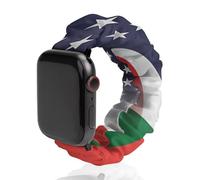Flag of Madagascar And U.S. Watch Band Compatible with IWatch Bands Series 6 5 4 3 2 1 Elastic Replacement Wristband