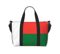 Flag of Madagascar Hand-held messenger travel bag, suitable for work, travel, fitness, tourism, women's casual handbag with zipper,