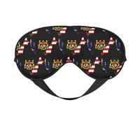 Flag of Malaysia Map 5 Flag of Malaysia Map Sleep Masks Adjustable Strap Soft Eye Mask for Women Men Travel Work Home