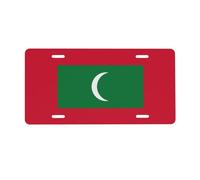 Flag of Maldives License Plate.Aluminium, Waterproof Printed Car Sign, 1mm Thick
