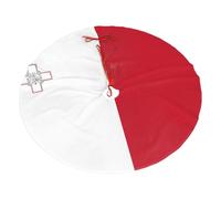 Flag of Malta 30" Patterned brushed Christmas tree skirt | Suitable for 30-, 36-, or 48-inch trees | Perfect Christmas party decoration
