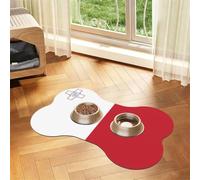 Flag of Malta Bone Shaped Absorbent Dog Feeding Mat