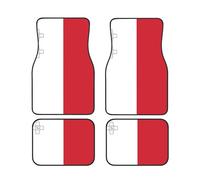 Flag of Malta Complete Set of car Floor mats, Four-Piece Interior Set Suitable for Most Cars, Trucks, and Vans