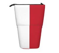 Flag of Malta Expandable Stand Pencil Pouch, Multi-Design Oxford Fabric, Adjustable Height, Multi-Use Cosmetic Bag