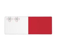 Flag of Malta Mouse Pad 11.8x31.5 in. Non-Slip Base for RGB Keyboard, Mouse and Laptop, Suitable for Gaming and Office.