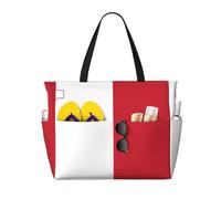 Flag of Malta Multifunctional Beach Travel Bag Multi Pocket Fashionable Design Suitable for Various Outdoor Venues