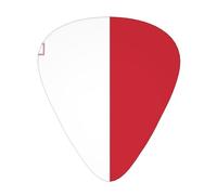 Flag of Malta Patterned Guitar Picks - 12-Piece Set with 3 Different Thicknesses, Suitable for Electric and Acoustic Guitars