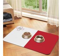 Flag of Malta Pet Food Mat 23.62x15.71in Absorbent Non-Slip PU Leather Feeding Mat for Dogs Cats Rubber Bottom Fast Drying Rollable Pet Bowl Placemat