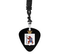 Flag of Mari El Womens Guitar Pick Necklace for Men Pendant with Chain Music Accessory