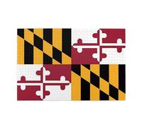 Flag of Maryland Adult Wooden Jigsaw Puzzle 1000 Pieces for The Perfect Visual Feast! 1000pcs
