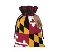 Flag of Maryland Two Color Drawstring Gift Bag S Beautiful Convenient Suitable For Christmas Birthdays