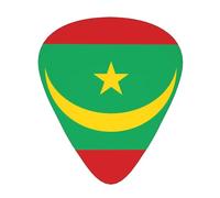 Flag of Mauritania 12 guitar picks per pack, available in 3 different thicknesses, suitable for electric guitars, ukuleles, etc.