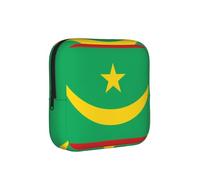 Flag of Mauritania Period Proof Storage Bag-Feminine Hygiene Travel Case for Sanitary Pads, Discreet Mensural Pouch for Purse Office