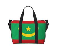 Flag of Mauritania Travel Duffle Bag-Lightweight Carry On Weekender for Men Women, Waterproof Overnight Bag for Gym Weekend Trips