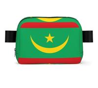 Flag of Mauritania Waterproof Waist Bag for Men Women-Adjustable Bum Bag for Travel, Lightweight Crossbody Chest Bag for Running Gym