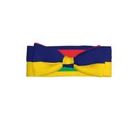 Flag of Mauritius Adorable Baby Bow Headband Soft and Stretchy Infant Hair Accessory for 0-6 Months Baby Showers soft skin-friendly elastic