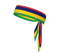 Flag of Mauritius Double-Sided Sports Headband for Comfortable Workouts