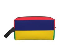 Flag of Mauritius Large Capacity Travel Toiletry Bag for Organizing Toiletries and Small Items Suitable for Travel Daily and Gym