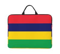 Flag of Mauritius Printed 14in Laptop Case Sleeve Bag â€“ Portable Handle & Zipper â€“ Ideal for Travel, Business & Office Use