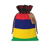 Flag of Mauritius Two Color Drawstring Gift Bag S Beautiful Convenient Suitable For Christmas Birthdays