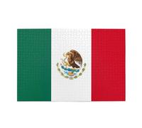 Flag of Mexico Adult Wooden Jigsaw Puzzle 1000 Pieces for The Perfect Visual Feast! 1000pcs
