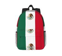 Flag Of Mexico Backpack Basics Classic Rucksack School Bag Men And Women Work Multi-Functional 15 Inch