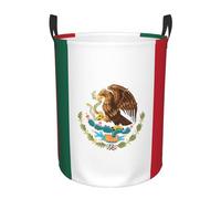 Flag of Mexico Circular HamperM Basket Large Laundry Storage Basket for Clothes Stylish Home Decor Organizer
