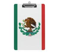 Flag of Mexico Clipboard, A4 Acrylic Clipboard with Hanging Hole, Ultra-Light Clip Board - Holds 100 Sheets, Shatterproof Document Holder for Office, 12.5" X 8.5"