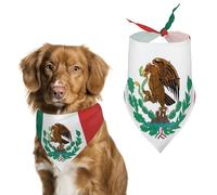 Flag of Mexico Dog Bandana Triangle Dog Scarf Washable Polyester Dog Bibs Cute Pet Bandana for Medium Large Dogs Puppy and Cats