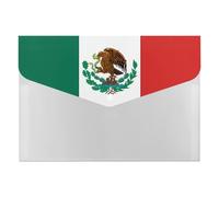 Flag of Mexico File Folder 6-Pocket, Waterproof Accordion File Organizer with Snap Closure, Expanding Document Holder for Office, Home
