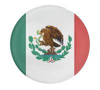 Flag of Mexico Fridge Magnets for Home, Magnetic Refrigerator Sticker for Whiteboard, Circle Waterproof Fridge Magnet for Refrigerator, Locker, Car Garage, Office Decor 4 PCS