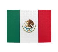 Flag of Mexico Horizontal Wooden Puzzle 500 Pcs Develop Hands-on Skills for Relax and Parent-Child Interaction
