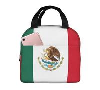 Flag of Mexico Lunch Box for Men - Reusable Lunch Bag for Men and Women - Insulated Small Lunch Box.