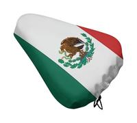 Flag of Mexico Padded Bike Seat Cushion with Drawstring Soft Comfort Waterproof Bicycle Seat Cover, Wide Saddle Protection Covers Protector for Men Women for Exercise Mountain Road Bikes